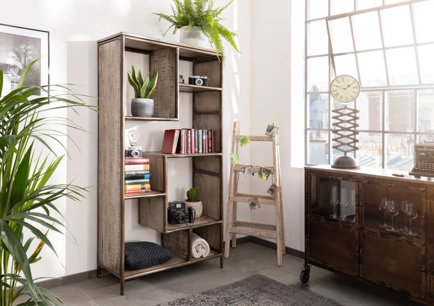 Étagère 90x40 Manguier Laqué Brun HEAVY INDUSTRY #207 1 Étagère 90x40 Manguier Laqué Brun HEAVY INDUSTRY #207