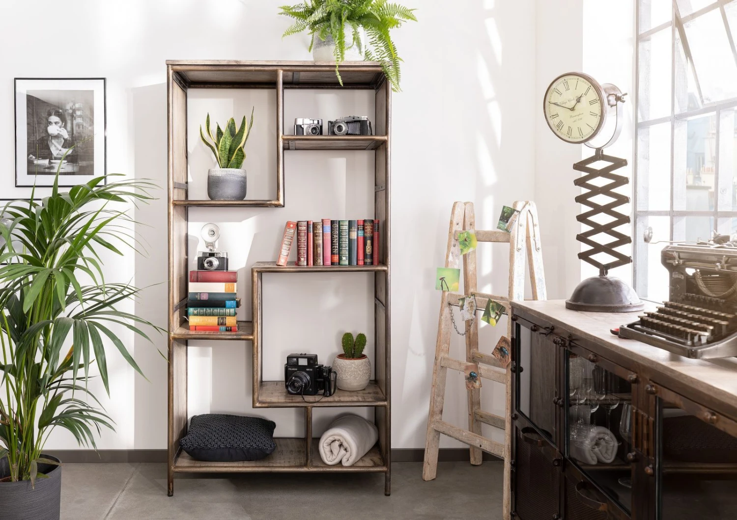 Étagère 90x40 Manguier Laqué Brun HEAVY INDUSTRY #207 2 Étagère 90x40 Manguier Laqué Brun HEAVY INDUSTRY #207 – Image 2