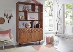 Étagère 115x42 Acacia Laqué Bois Naturel MOSAYK #104