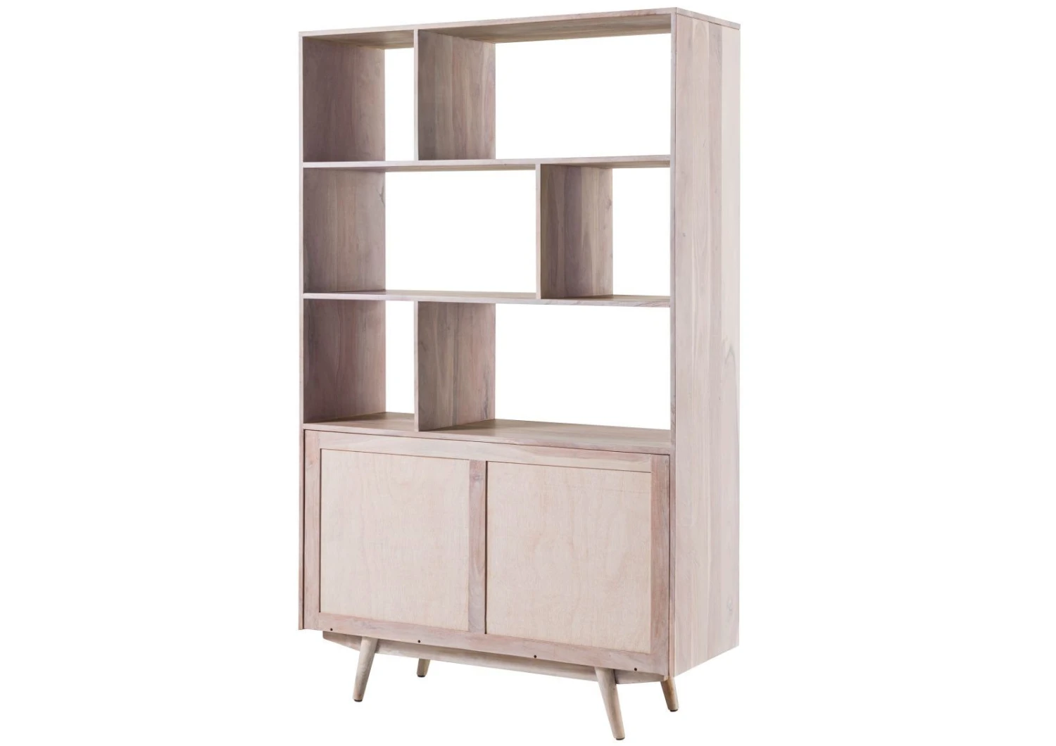 Étagère 115x42 Acacia Laqué Blanc MOSAYK #204 10 Étagère 115x42 Acacia Laqué Blanc MOSAYK #204 – Image 10