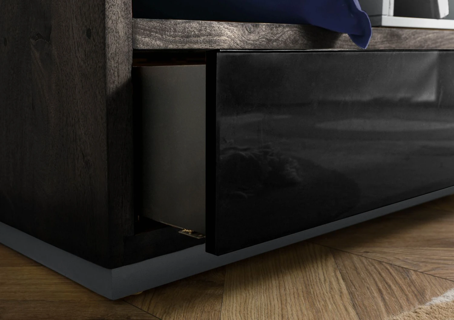 Paravento 111x40x193 Bois De Manguier Gris Huilé CHICAGO # 211 5 Paravento 111x40x193 Bois De Manguier Gris Huilé CHICAGO # 211 – Image 5