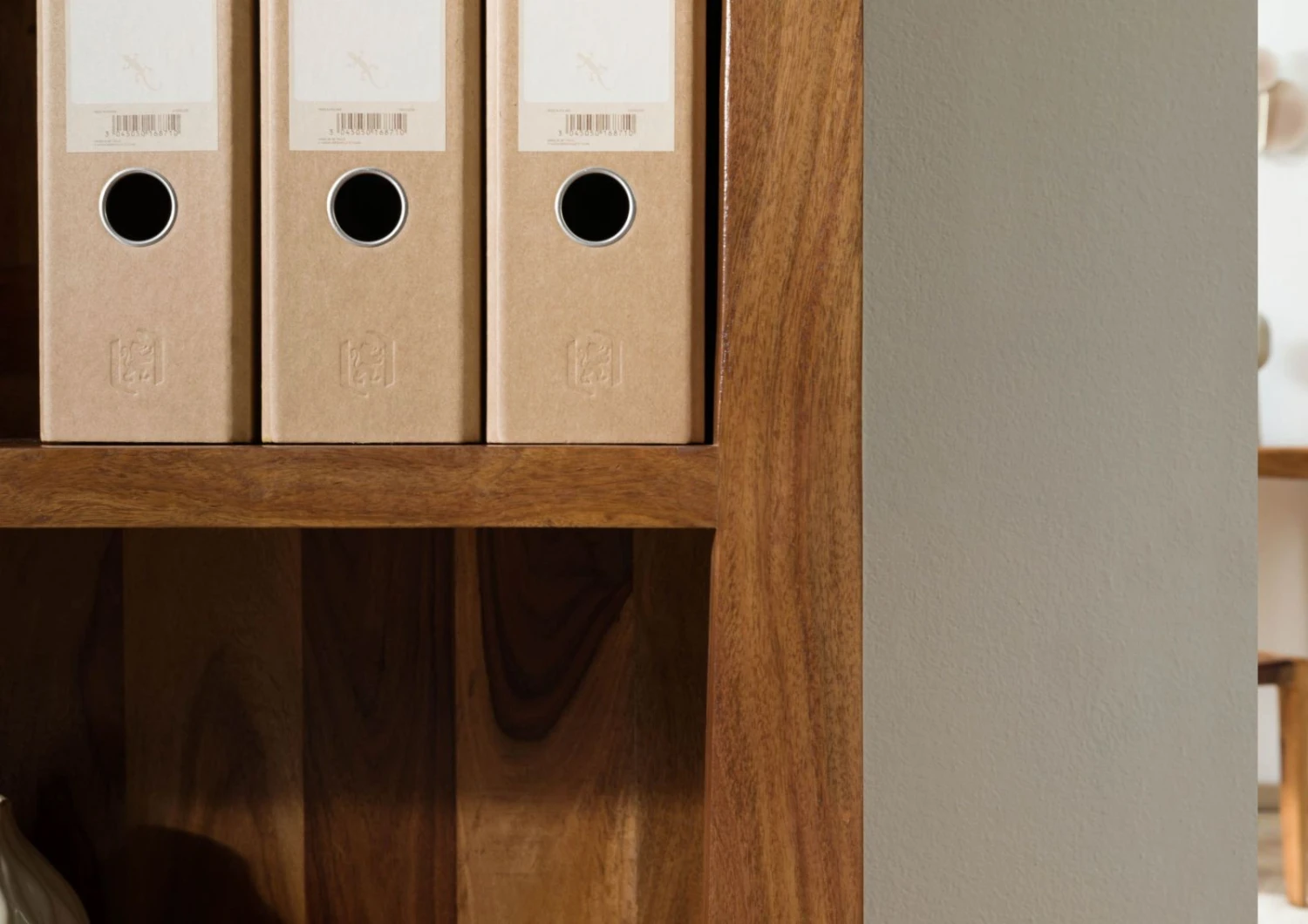 ANCONA #110 Etagère En Bois De Sheesham - Laqué / Marron 80x33x195 5 ANCONA #110 Etagère En Bois De Sheesham - Laqué / Marron 80x33x195 – Image 5