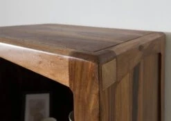 ANCONA #140 Etagère En Bois De Sheesham - Laqué / Marron 60x45x200 -Massivmoebel24 09 350 699 1040 04