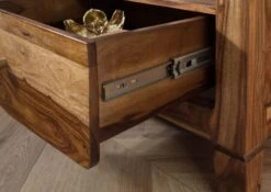 ANCONA #140 Etagère En Bois De Sheesham - Laqué / Marron 60x45x200 -Massivmoebel24 09 350 699 1040 06