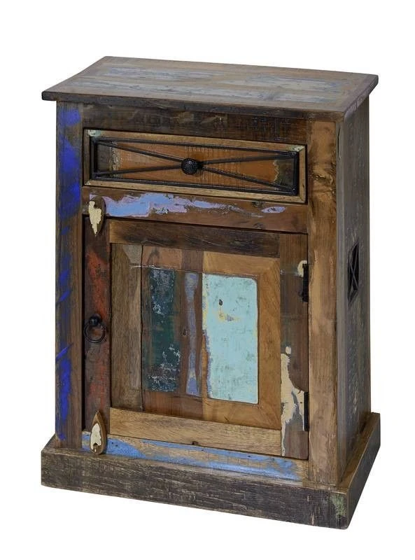 Petite Commode 55x34 Bois De Récupération Laqué Multicolore NATURE OF SPIRIT #100 5 Petite Commode 55x34 Bois De Récupération Laqué Multicolore NATURE OF SPIRIT #100 – Image 5