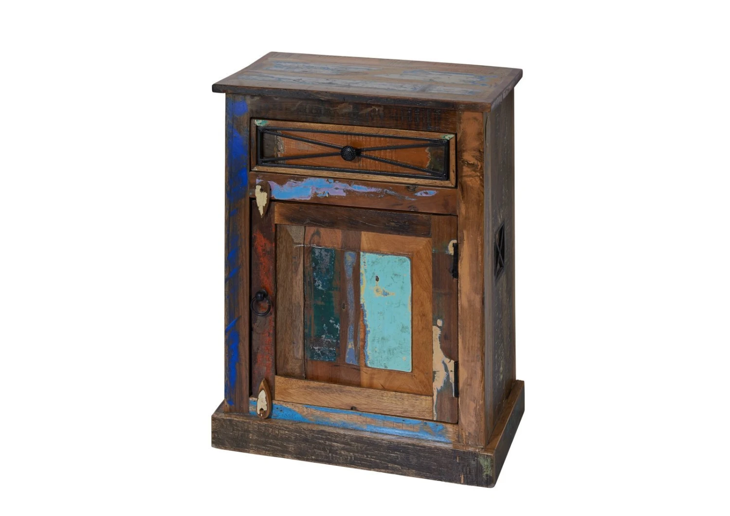 Petite Commode 55x34 Bois De Récupération Laqué Multicolore NATURE OF SPIRIT #100 7 Petite Commode 55x34 Bois De Récupération Laqué Multicolore NATURE OF SPIRIT #100 – Image 7