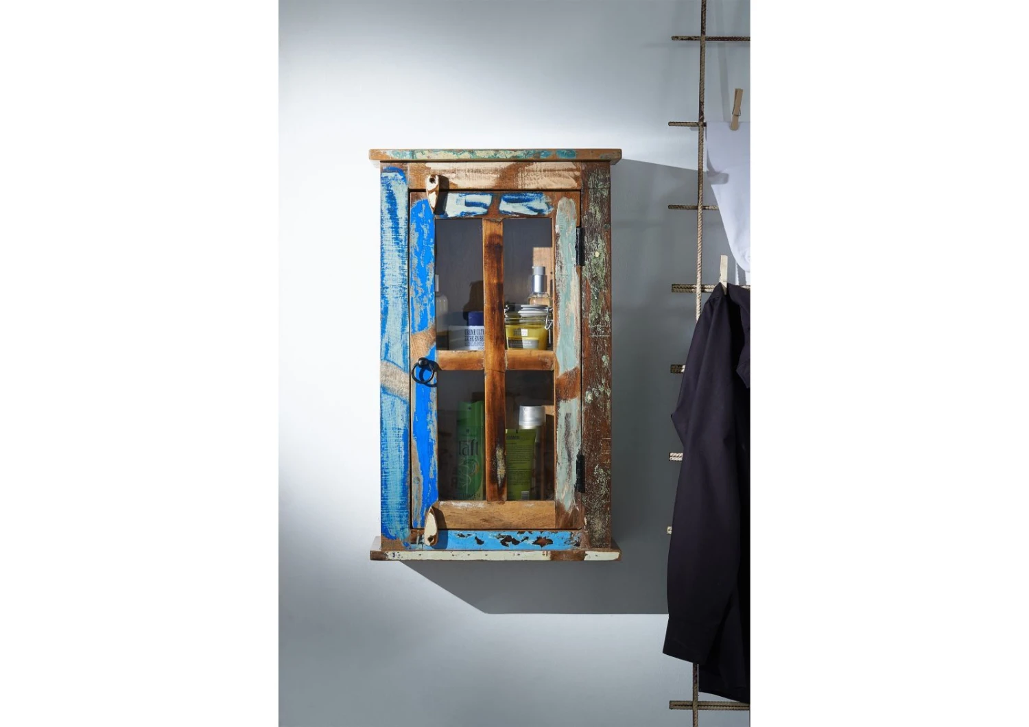 Vitrine à Suspendre 44x21 Bois De Récupération Laqué Multicolore NATURE OF SPIRIT #102 3 Vitrine à Suspendre 44x21 Bois De Récupération Laqué Multicolore NATURE OF SPIRIT #102 – Image 3