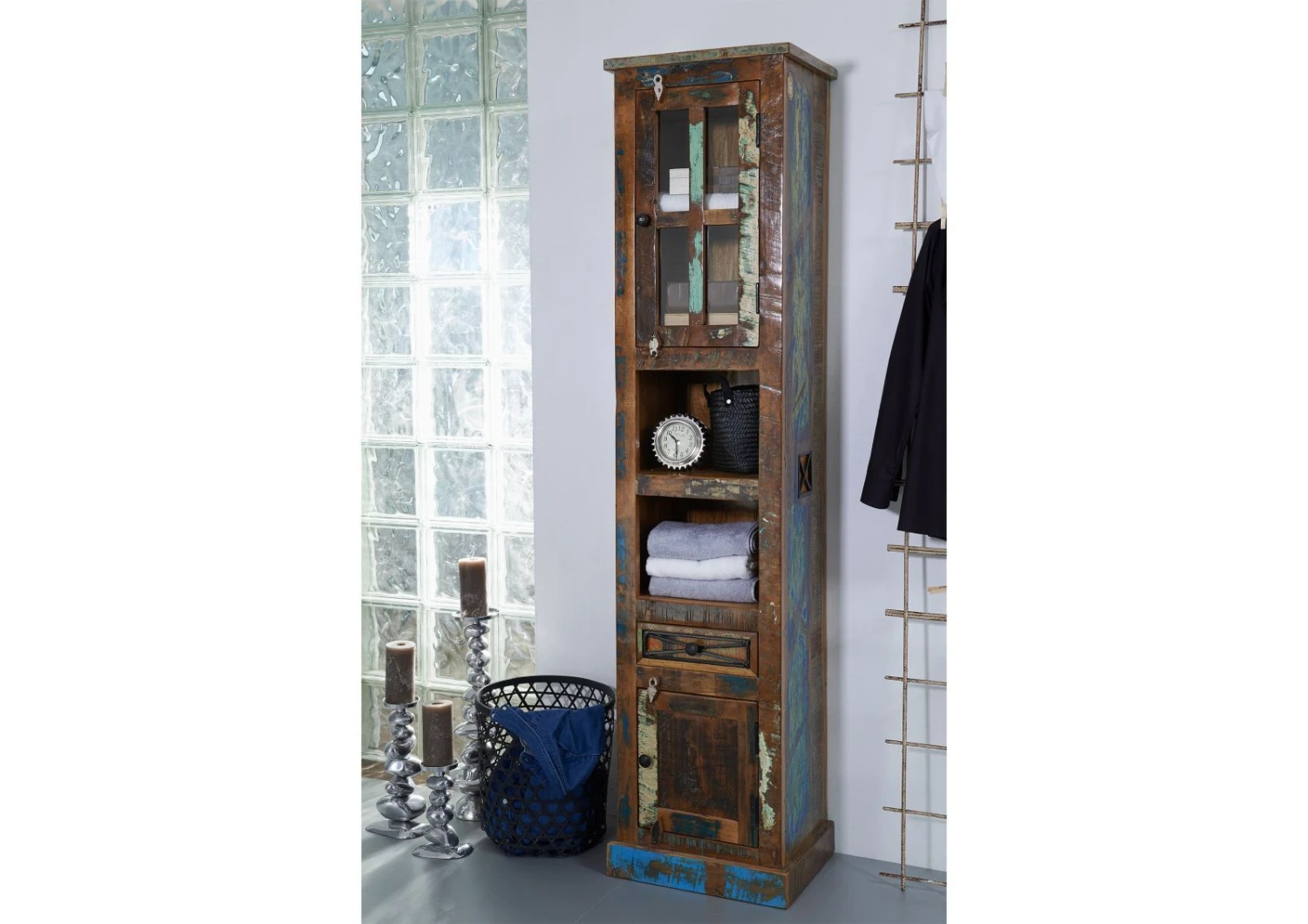 Étagère 44x34 Bois De Récupération Laqué Multicolore NATURE OF SPIRIT #103 1 Étagère 44x34 Bois De Récupération Laqué Multicolore NATURE OF SPIRIT #103