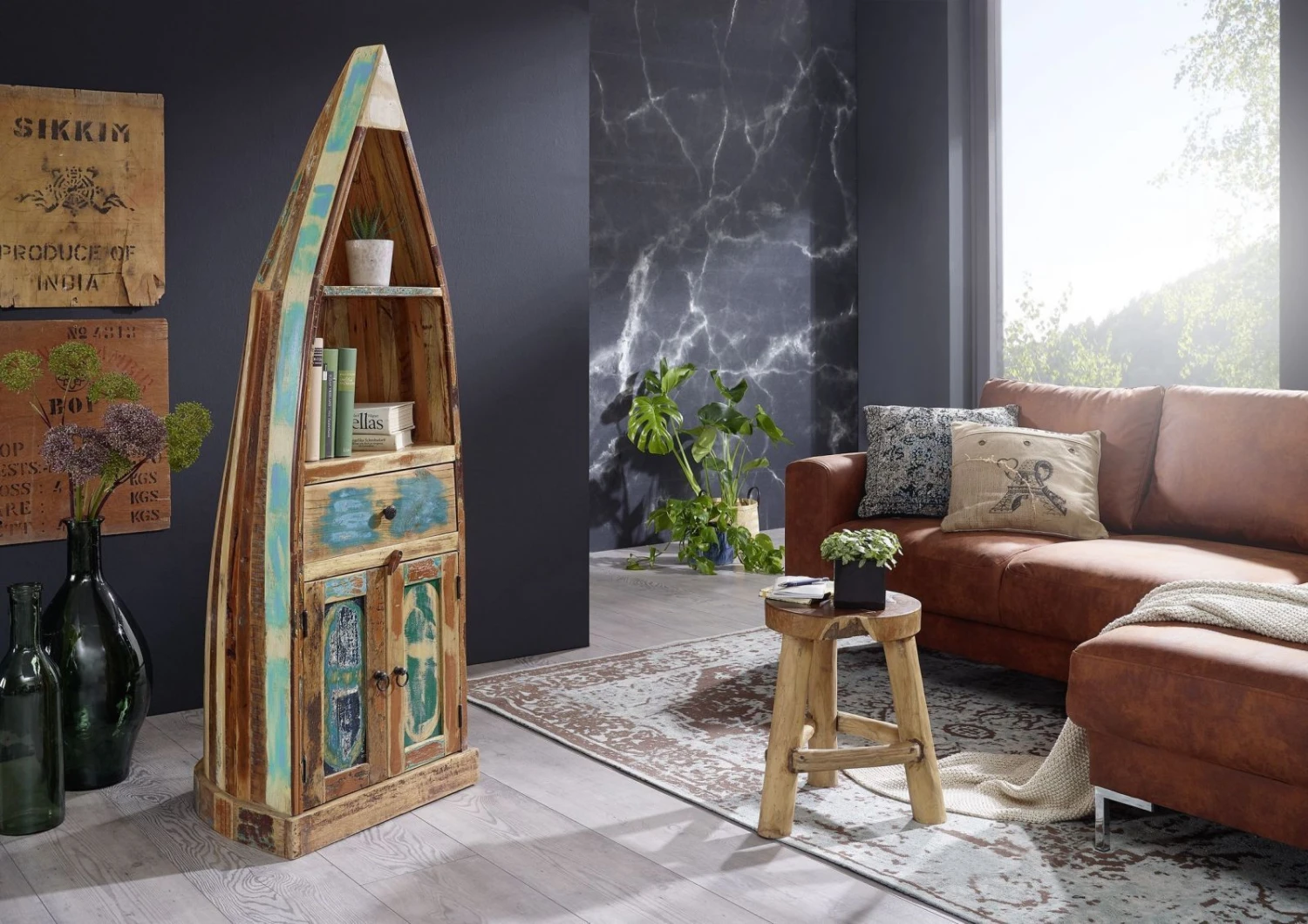 Étagère 52x48 Bois De Récupération Laqué Multicolore NATURE OF SPIRIT #121 1 Étagère 52x48 Bois De Récupération Laqué Multicolore NATURE OF SPIRIT #121