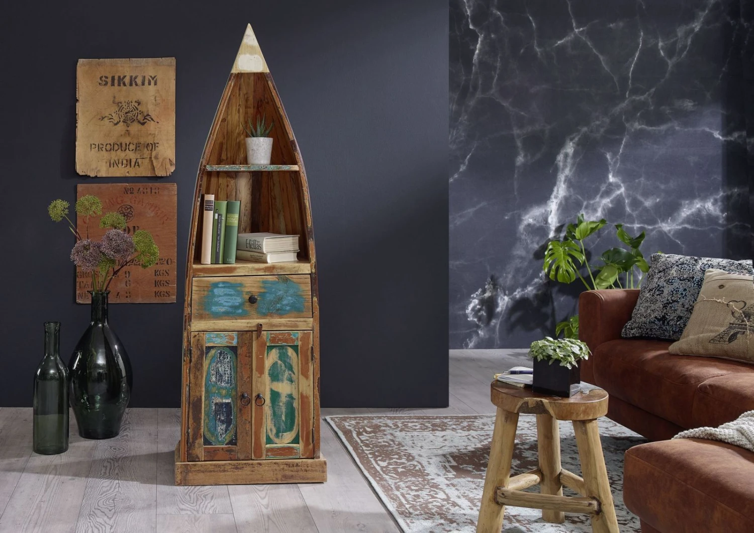 Étagère 52x48 Bois De Récupération Laqué Multicolore NATURE OF SPIRIT #121 3 Étagère 52x48 Bois De Récupération Laqué Multicolore NATURE OF SPIRIT #121 – Image 3