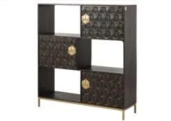 Étagère 130x40 Manguier Huilé Gris Taupe DIAMOND #119 -Massivmoebel24 09 350 760 0019 9