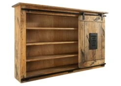 Étagère Murale 130x25 Manguier Laqué Bois Naturel RAILWAY #158 -Massivmoebel24 09 350 772 0058 9