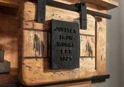 Étagère Murale 130x25 Manguier Laqué Bois Naturel RAILWAY #165 -Massivmoebel24 09 350 772 0065 6