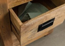 Étagère 50x35 Manguier Laqué Bois Naturel RAILWAY #179 -Massivmoebel24 09 350 772 0079 6