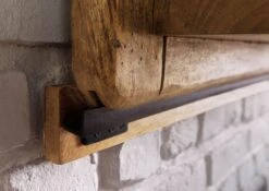 Étagère Murale En Bois De Manguier Brun Laqué RAILWAY #191 -Massivmoebel24 09 350 772 0089 05