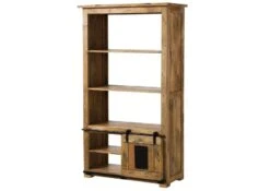 Étagère En Bois De Manguier Laqué Brun Clair RAILWAY #195 -Massivmoebel24 09 350 772 0095 10