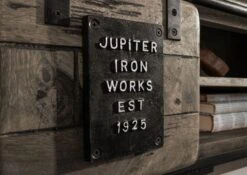 Étagère Murale 130x25 Manguier Laqué Gris RAILWAY #257 -Massivmoebel24 09 350 772 1057 6