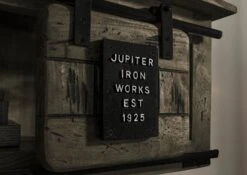 Étagère Murale 130x25 Manguier Laqué Gris RAILWAY #265 -Massivmoebel24 09 350 772 1065 6