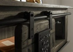 Étagère Murale 130x25 Manguier Laqué Gris RAILWAY #265 -Massivmoebel24 09 350 772 1065 7