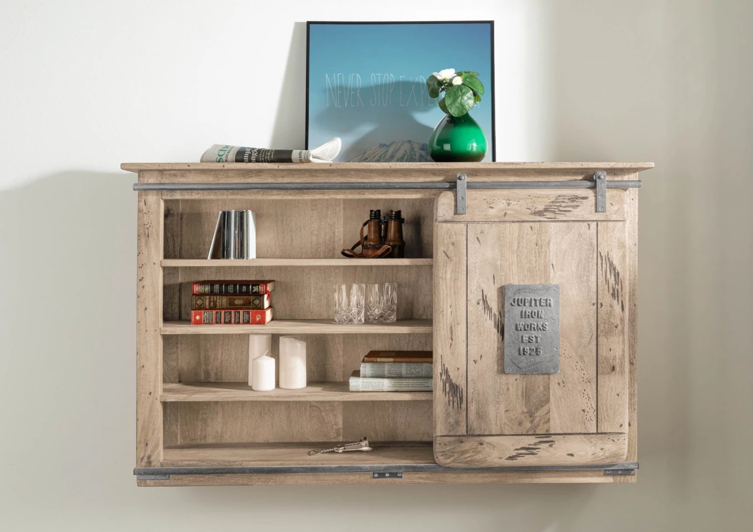 Étagère Murale 130x25 Manguier Laqué Whitewash RAILWAY #358 7 Étagère Murale 130x25 Manguier Laqué Whitewash RAILWAY #358 – Image 7