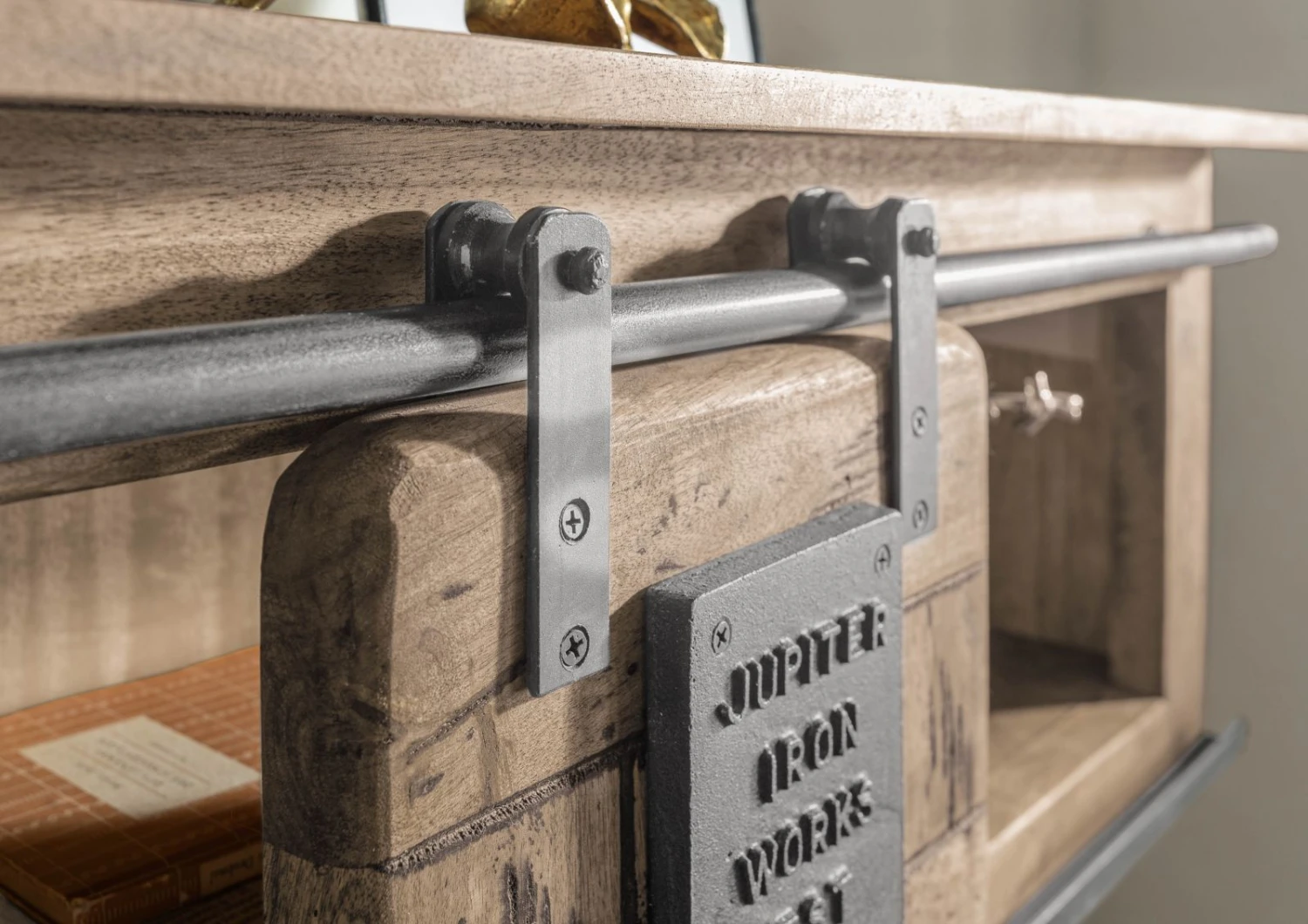 Étagère Murale 130x25 Manguier Laqué Whitewash RAILWAY #365 7 Étagère Murale 130x25 Manguier Laqué Whitewash RAILWAY #365 – Image 7