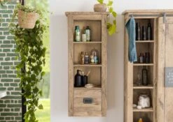 Étagère Murale 50x26 Manguier Laqué Whitewash RAILWAY #380