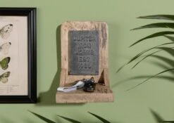 Étagère Murale En Bois De Manguier 16x16x20, Vernis Beige, RAILWAY #388 -Massivmoebel24 09 350 772 2088 03