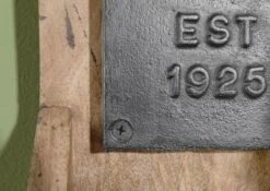 Étagère Murale En Bois De Manguier 16x16x20, Vernis Beige, RAILWAY #388 -Massivmoebel24 09 350 772 2088 07