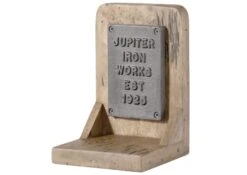 Étagère Murale En Bois De Manguier 16x16x20, Vernis Beige, RAILWAY #388 -Massivmoebel24 09 350 772 2088 09