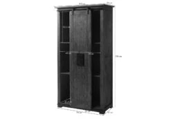 Armoire 100x50 Manguier Laqué Bois Naturel RAILWAY #115 -Massivmoebel24 09 350 772 3014 08