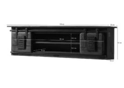 Étagère Murale 130x25 Manguier Laqué Gris RAILWAY #257 -Massivmoebel24 09 350 772 3057 08