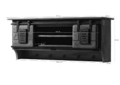 Porte Manteau Mural En Bois D' Acacia Huilé RAILWAY #459 17 Porte Manteau Mural En Bois D' Acacia Huilé RAILWAY #459 -Massivmoebel24 09 350 772 3059 08 1