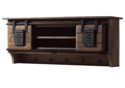 Porte Manteau Mural En Bois D' Acacia Huilé RAILWAY #459 18 Porte Manteau Mural En Bois D' Acacia Huilé RAILWAY #459 -Massivmoebel24 09 350 772 3059 09