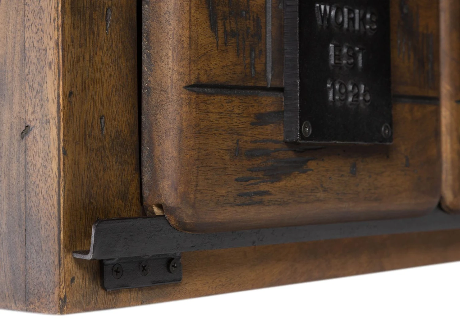 Étagère Murale En Bois De Manguier Huilé RAILWAY #465 5 Étagère Murale En Bois De Manguier Huilé RAILWAY #465 – Image 5