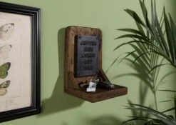 Étagère Murale En Bois De Manguier Brun Laqué RAILWAY #388