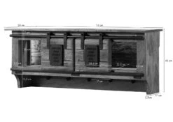 Étagère Murale En Bois De Manguier / Bois De Récupération 115x30x45 Naturel Laqué RAILWAY LUX #150 17 Étagère Murale En Bois De Manguier / Bois De Récupération 115x30x45 Naturel Laqué RAILWAY LUX #150 -Massivmoebel24 09 350 773 0050 08