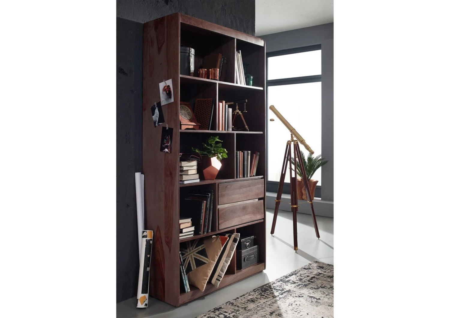 Étagère 102x40 Palissandre Laqué Smoked Oak SYDNEY #224 2 Étagère 102x40 Palissandre Laqué Smoked Oak SYDNEY #224 – Image 2