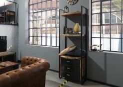 Étagère 70x40 Bois De Récupération Laqué Multicolore INDUSTRIAL #10