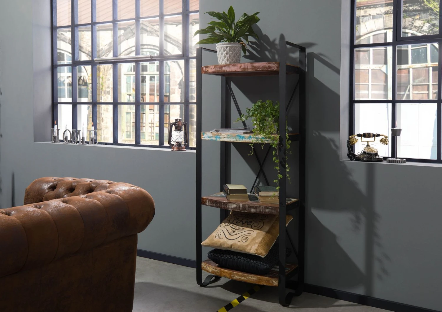 Étagère 60x35 Bois De Récupération Laqué Multicolore INDUSTRIAL #45 1 Étagère 60x35 Bois De Récupération Laqué Multicolore INDUSTRIAL #45