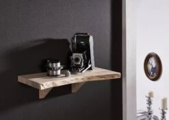 Étagère Murale 60x30 Acacia Laqué Natural Stone FREEFORM #137