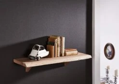 Étagère Murale 90x30 Acacia Laqué Natural Stone FREEFORM #138