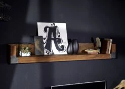 Étagère Murale 180x22 Manguier Laqué Brun AMSTERDAM #22