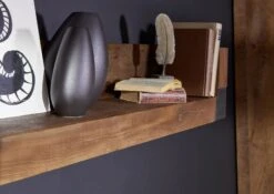 Étagère Murale 180x22 Manguier Laqué Brun AMSTERDAM #22 -Massivmoebel24 09 350 877 0022 3