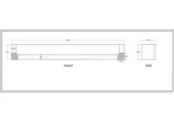 Étagère Murale 180x22 Manguier Laqué Brun AMSTERDAM #22 -Massivmoebel24 09 350 877 0022 8