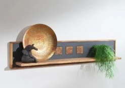 Étagère Murale 108x22 Palissandre Teinté Brun TURIN #19