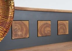 Étagère Murale 108x22 Palissandre Teinté Brun TURIN #19 -Massivmoebel24 09 350 878 0004 4 1