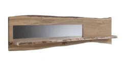 Étagère Murale 191x22 Acacia Laqué Bois Naturel Miroir Inclu PURE ACACIA #104 -Massivmoebel24 09 350 886 0104 6