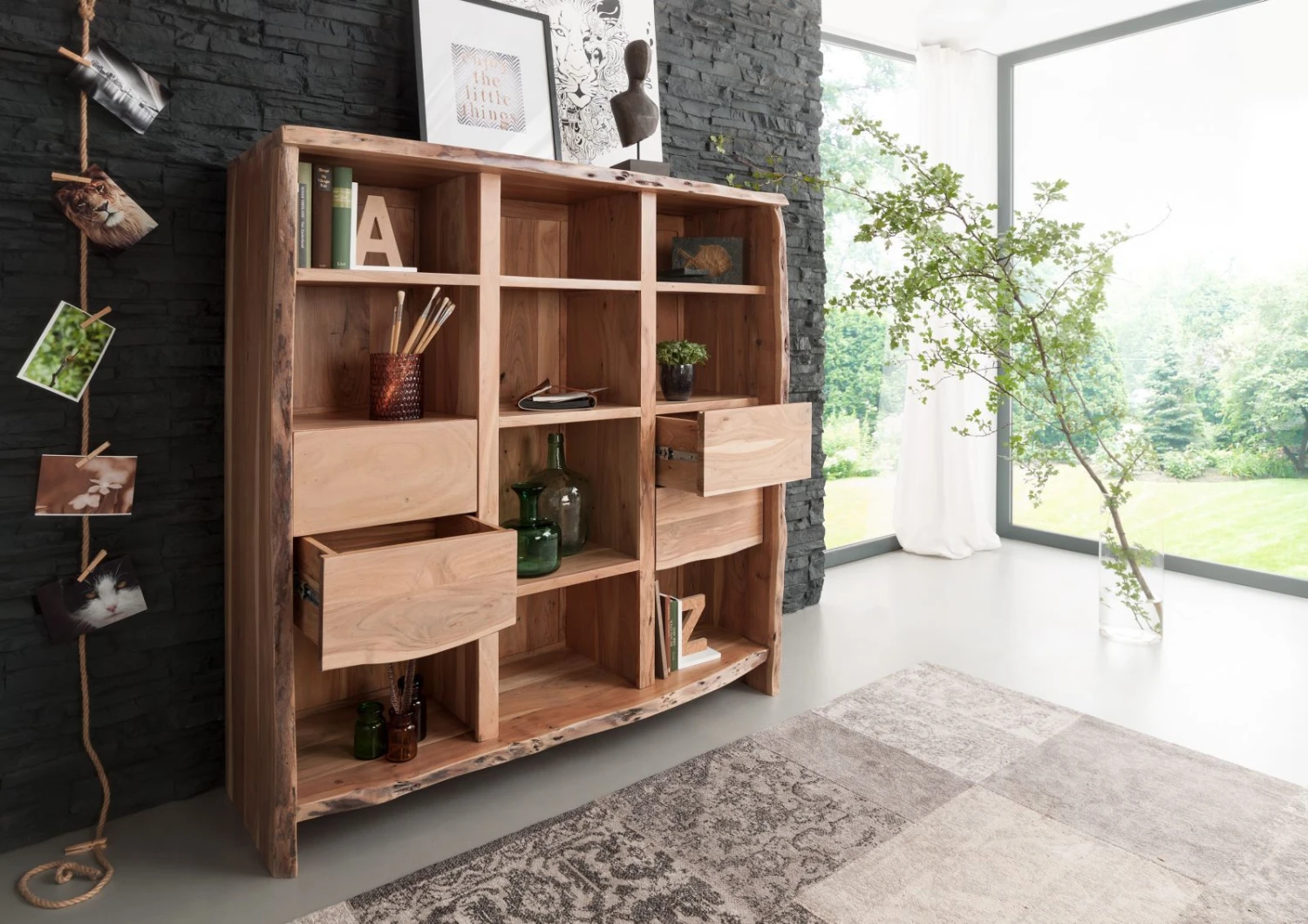 Étagère 142x45 Acacia Laqué Bois Naturel PURE ACACIA #112 4 Étagère 142x45 Acacia Laqué Bois Naturel PURE ACACIA #112 – Image 4