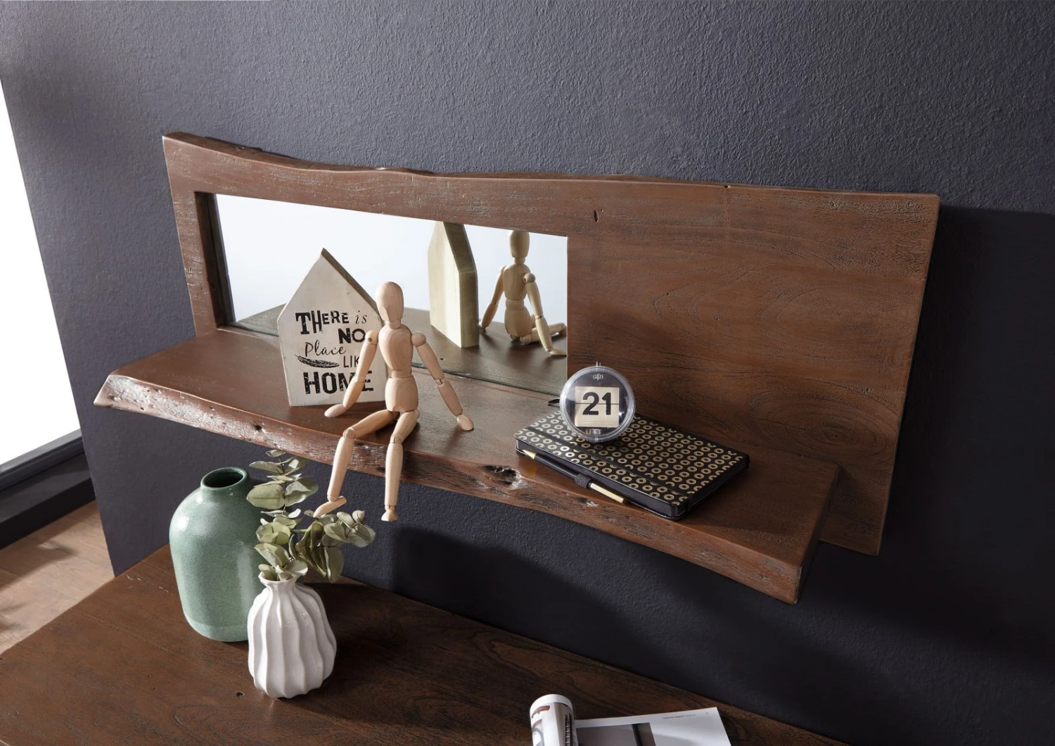 Étagère Murale 101x22 Acacia Laqué Brun PURE ACACIA #807 2 Étagère Murale 101x22 Acacia Laqué Brun PURE ACACIA #807 – Image 2