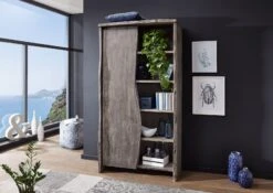 Étagère 105x45 Acacia Laqué Gris Taupe PURE ACACIA #910